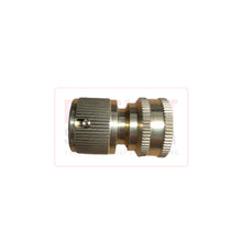 Load image into Gallery viewer, Brass Garden Hose Thread Straight-Thru Deluxe Quick Connect ( for 9mm Plug )