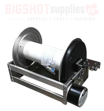 Load image into Gallery viewer, Titan 12 Volt Electric Rewind Hose Reel w/Carbon Steel Manifold