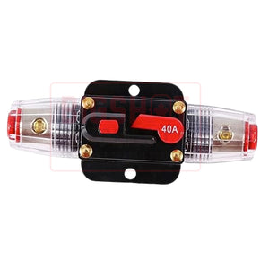 40 Amp Waterproof Inline Circuit Breaker with Manual Reset 12V-48V DC