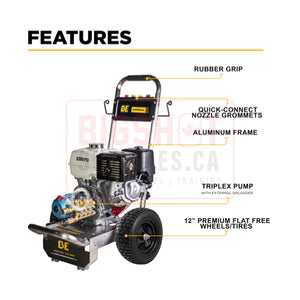 3,200 PSI - 5.2 GPM Cold Water Gas Pressure Washer with Honda GX390 Engine and Comet Triplex Pump