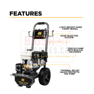 3,800 PSI - 2.5 GPM Cold Water Gas Pressure Washer with Honda GX200 Engine and Triplex AR Pump