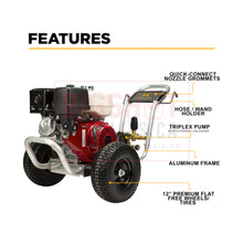 Load image into Gallery viewer, 4,200 PSI - 4.2 GPM Cold Water Gas Pressure Washer with Honda GX390 Engine and Comet Triplex Pump
