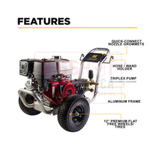 Load image into Gallery viewer, 4,200 PSI - 4.2 GPM Cold Water Gas Pressure Washer with Honda GX390 Engine and General Triplex Pump
