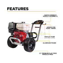 Load image into Gallery viewer, 4,200 PSI - 4.2 GPM Cold Water Gas Pressure Washer with Honda GX390 and General Triplex Pump
