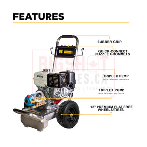 4,200 PSI - 4.2 GPM Cold Water Gas Pressure Washer with Honda GX390 Engine and Cat Triplex Pump