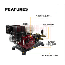 Load image into Gallery viewer, 4,200 PSI - 4.2 GPM Cold Water Gas Pressure Washer with Honda GX390 Engine and General Triplex Pump
