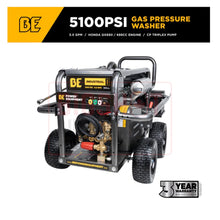 Load image into Gallery viewer, 5,100 PSI 5.0 GPM Cold Water Gas Pressure Washer With Honda GX690 Engine and Centurion Triplex Pump
