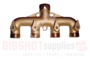 Brass Garden Hose Thread Manifold (4 Outlets)