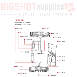 FR12-09 FLOW RED BASE PLATE BRACKET to STEM