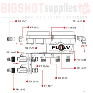 FR16-04/05/06 FLOW RED MAIN PLATE for SED/CAR/DI TANKS