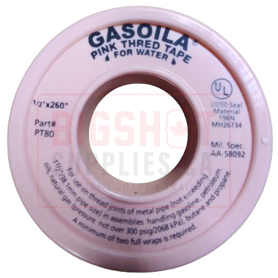 Gasoila Pink PTFE Tape (Water/Steam)