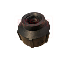 Load image into Gallery viewer, 2&quot; FNPT X 1&quot; FNPT Black Polypropylene Reducer Coupling
