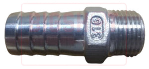 5/8" Hose Barb x 3/8" Male NPT (Stainless Steel)