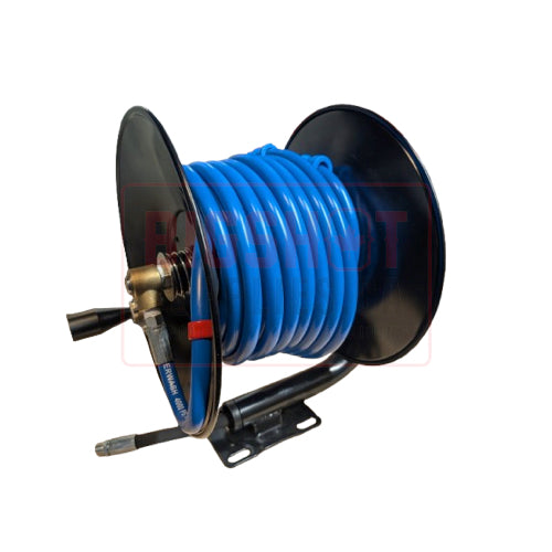 Manual Rewind Reel with 50ft of Pressure Hose - 4000 PSI