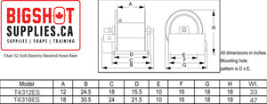 Titan 12V Electric Rewind Hose Reel - 300' #T4312ES
