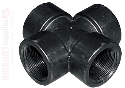 FEMALE NPT BLACK POLYPROPYLENE CROSS - 1/2