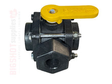 Load image into Gallery viewer, 3/4&quot;  3 Way Ball Valve (Side Load, Straight Handle)(Banjo)
