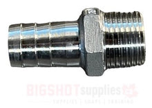Load image into Gallery viewer, 5/8&quot; Hose Barb x 1/2&quot; Male NPT (Stainless Steel)
