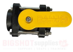 1/2" Banjo 3-Way Bottom Load Poly Ball Valves w/Straight Handle