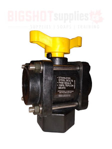 3/4" Banjo 3-Way Bottom Load Poly Ball Valves w/Straight Handle
