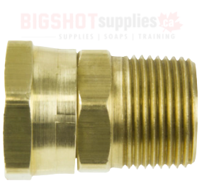 Brass Male NPT x Swivel Female GHT