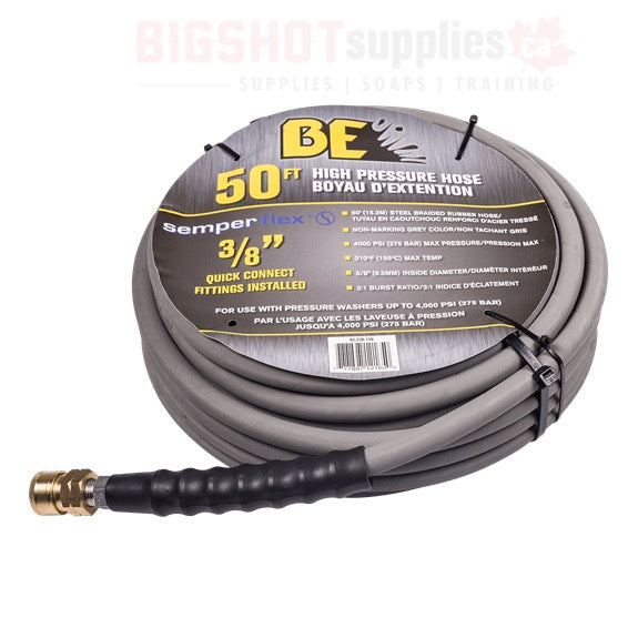 Pressure Hose - 50' Grey - Non-Marking (4000 PSI - 1 Wire Hose)